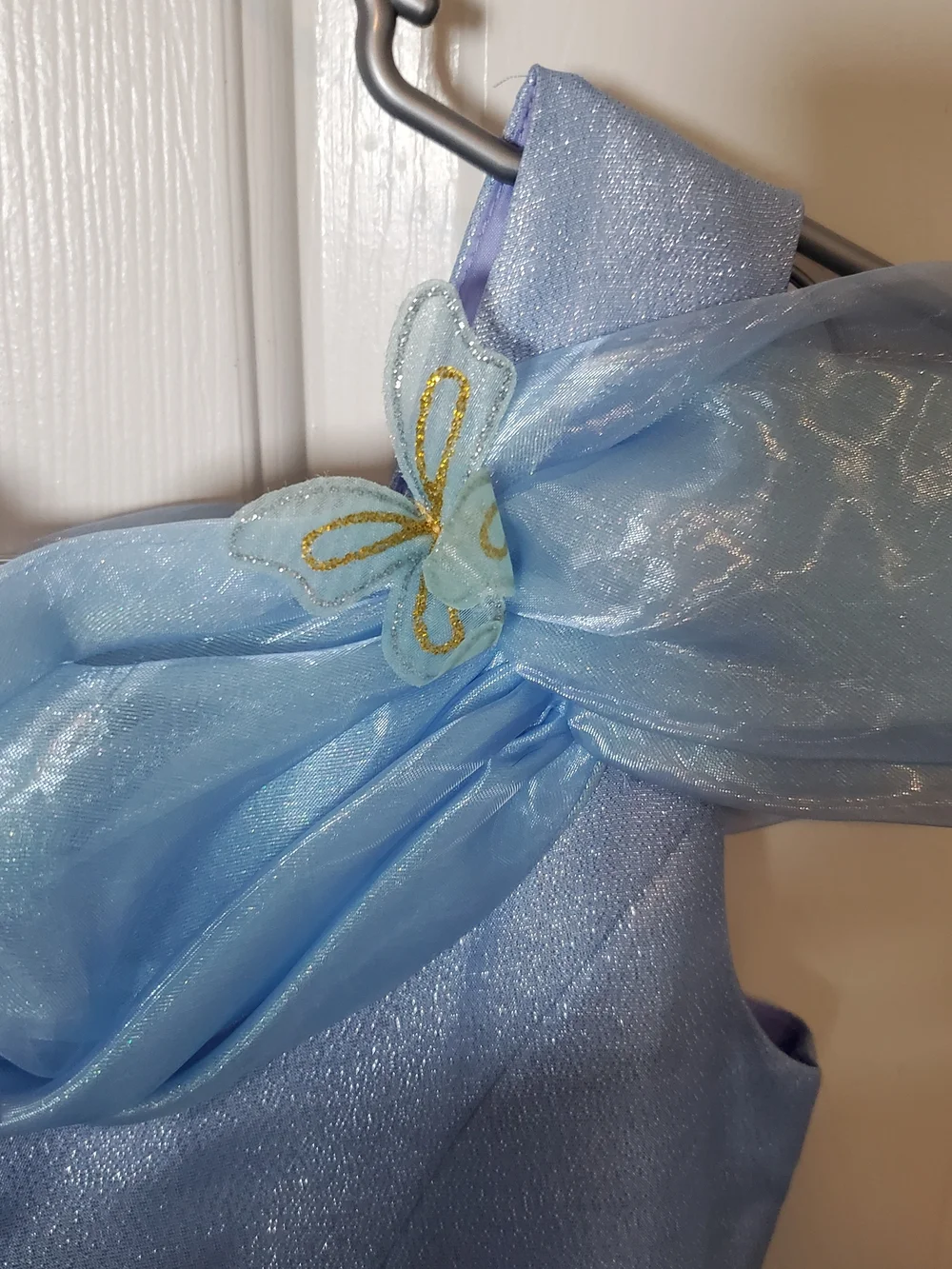 Disney Light Blue Sparkle Princess Dress with Butterfly Details